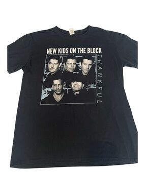 NKOTB Gildan mens Size Large short sleeve “Thankful” tee Like New